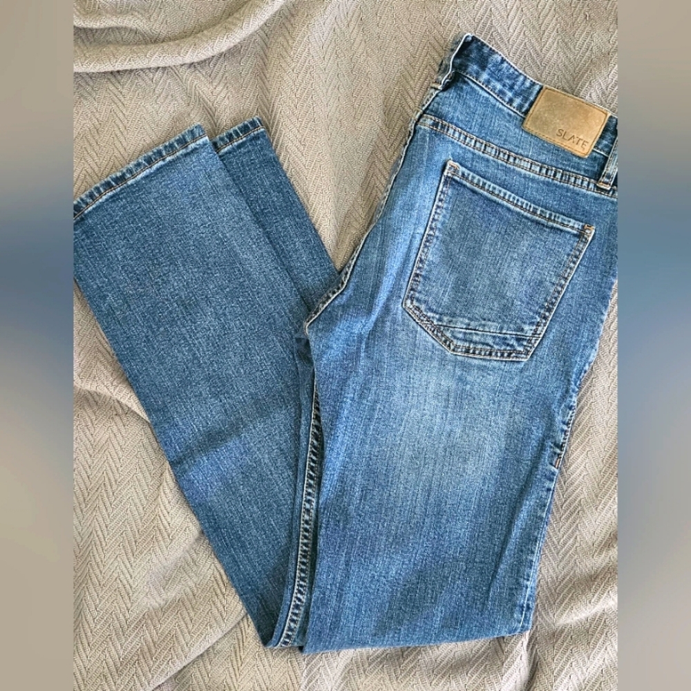 Slate blue jeans
